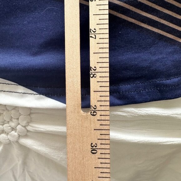 Bai Sheng GT Women's Long Sleeve Blue Nautical Geometric Patchwork Tunic SZ XXL - Picture 9 of 10